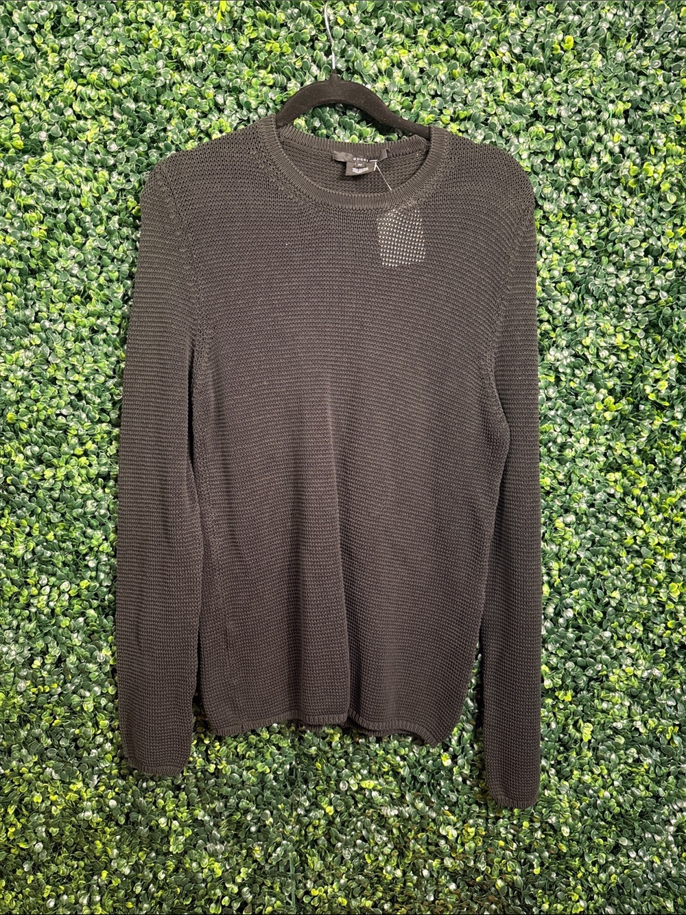 Gucci Men's Charcoal Knit Crewneck Sweater